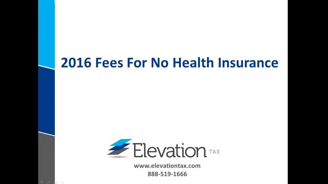 2016 Penalty For No Health Insurance