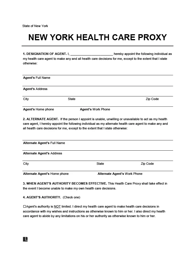 Create a New York Health Care Proxy