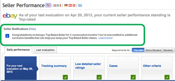 eBay Seller Information Centre: 2013 Fall Seller Update: Top Rated ...