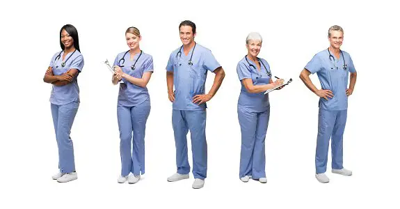 Happy Healthcare Workers Stock Photo
