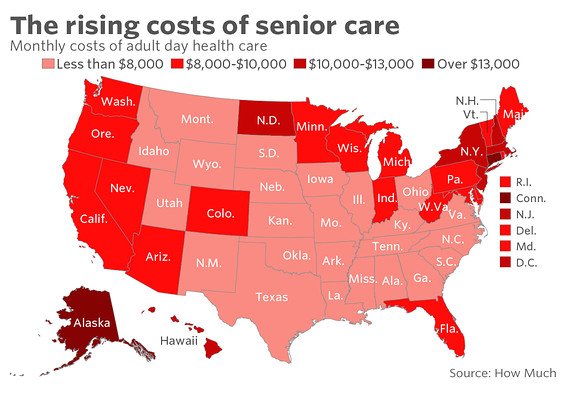 Hereâs how much elder care costs in your state