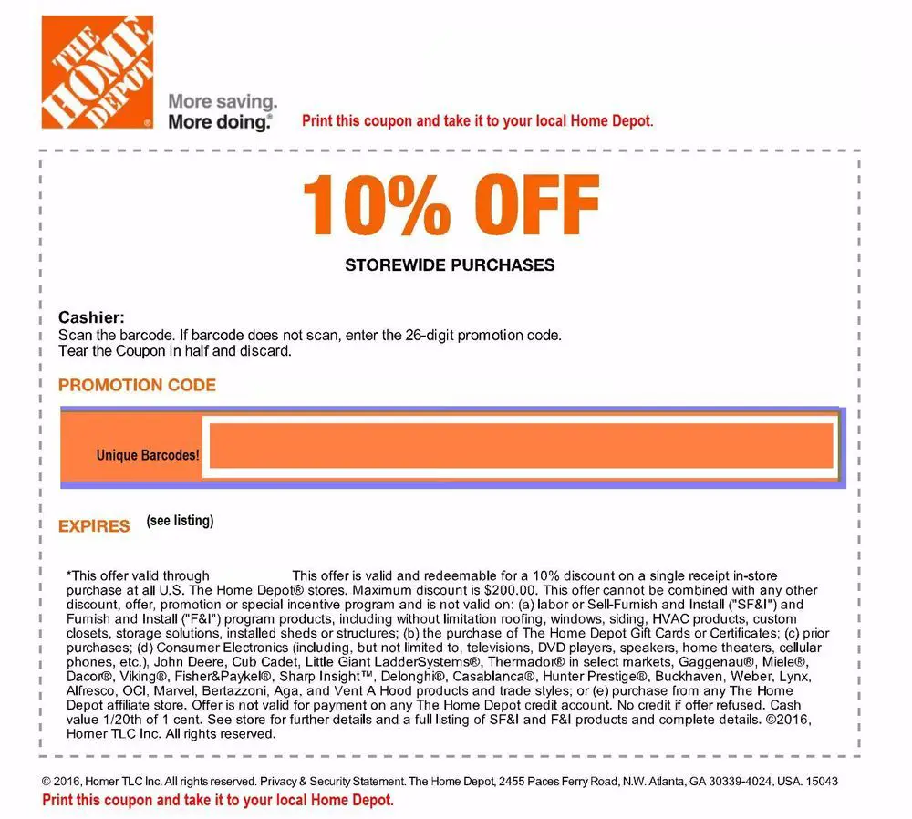 Home Depot Coupons  Home Sweet Home