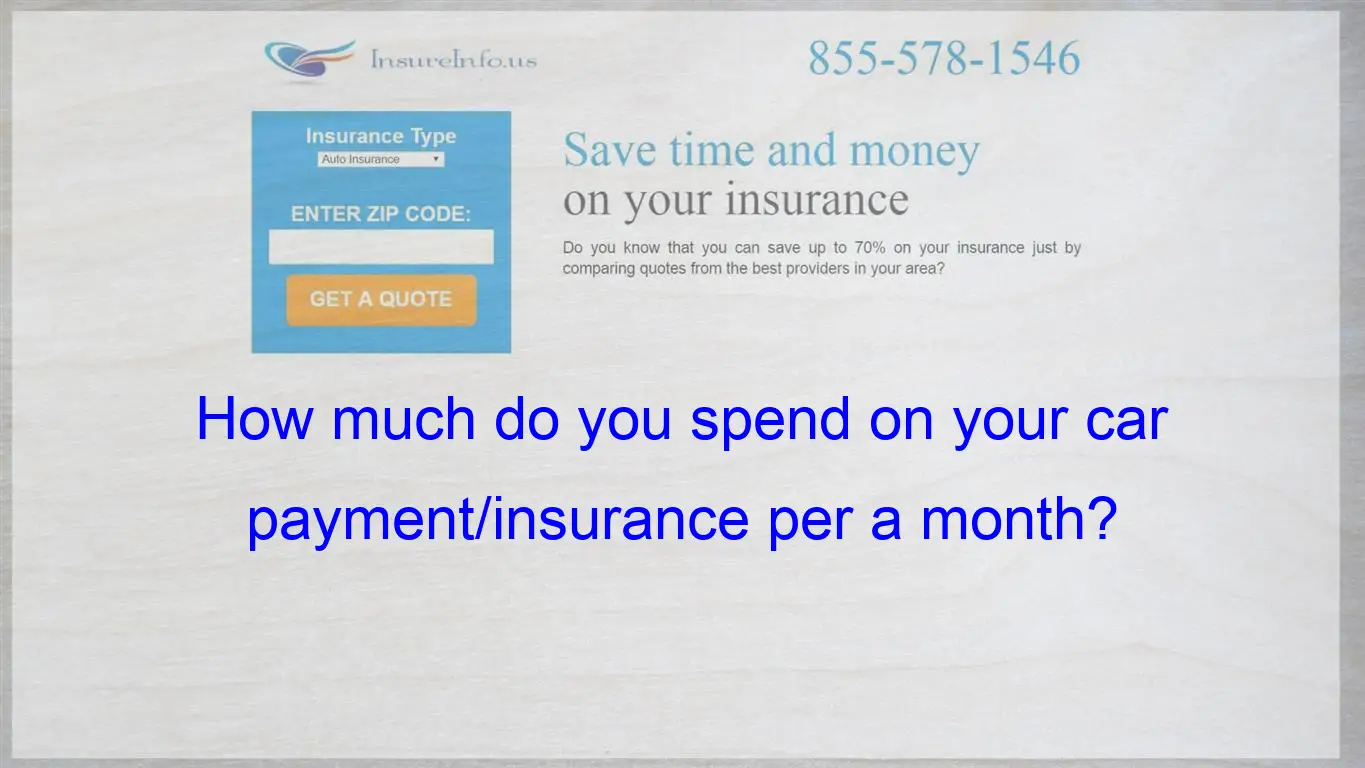 How much do you spend on your car payment/insurance per a ...