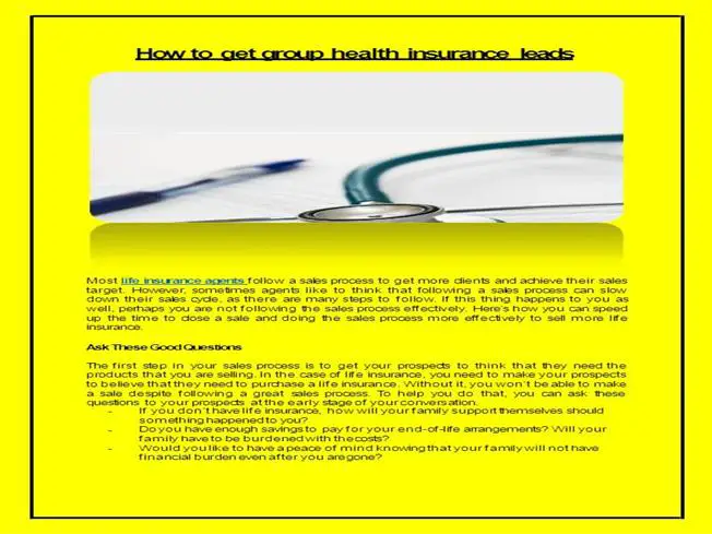 How to Get Group Health Insurance Leads