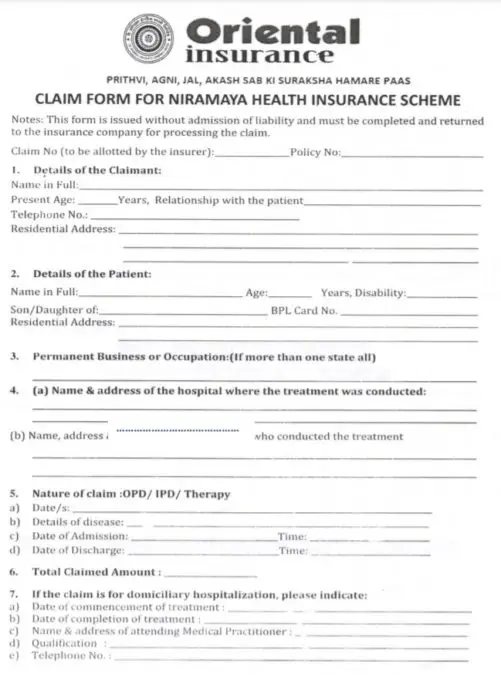 Kerala Niramaya Health Insurance Scheme 2021 Application ...