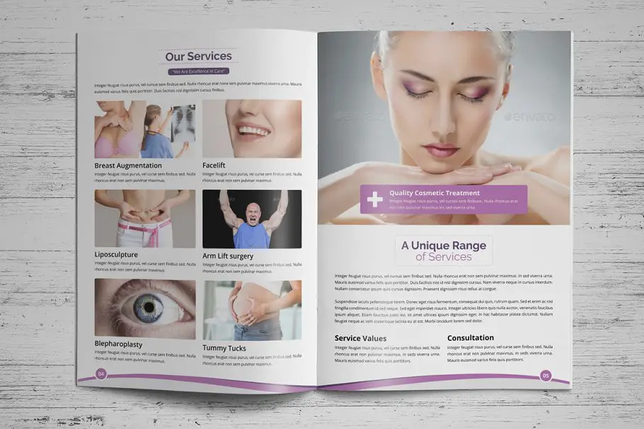 Medical Cosmetic Skin Care Brochure