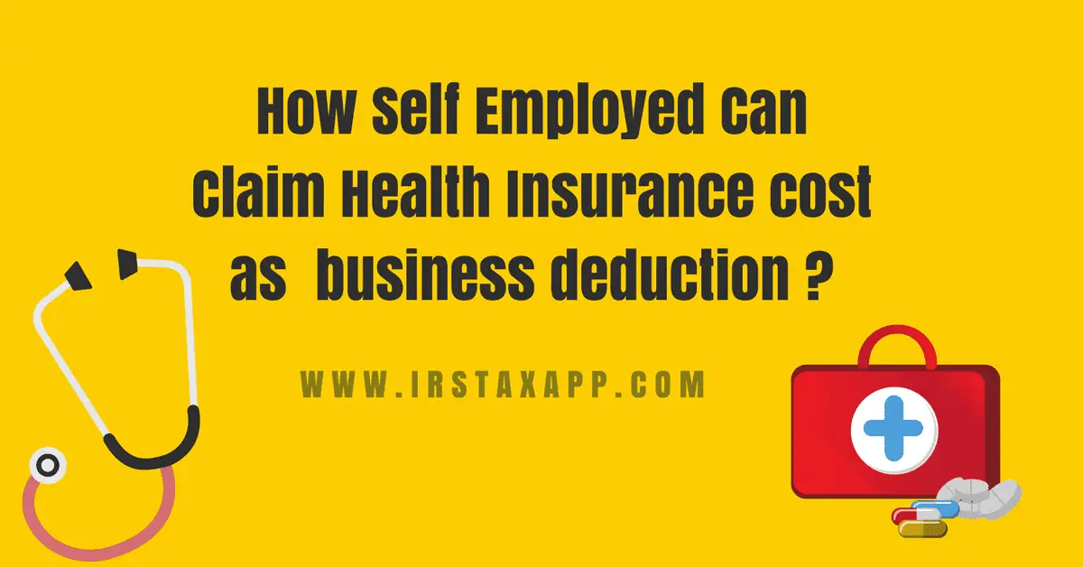Self Employed Health Insurance Deduction Simplified !  Internal ...