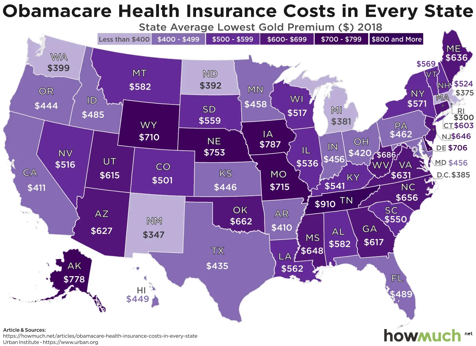 Visualizing Where Obamacare Rates Are Exploding