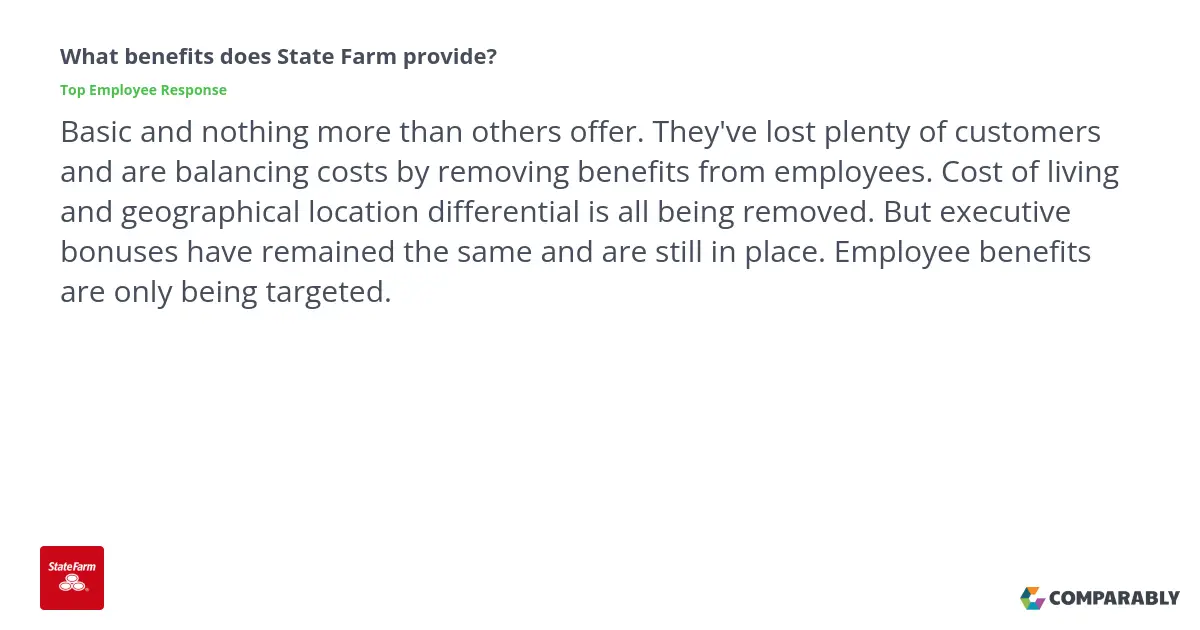 What benefits does State Farm provide?